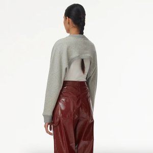 TIBI Fall Terry Openback Sweatshirt - Fits Medium